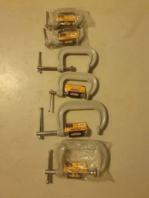 FF-Group Heavy Duty Drop-Forged C-Clamps New Set of 2", 3", and 4"