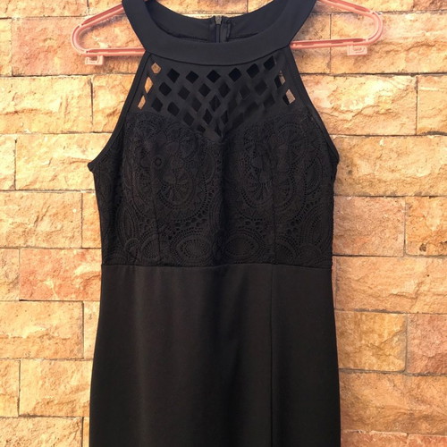 Long dress used, black, size S