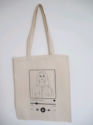 Tote bag ώμου καινούργιο ζωγραφισμένη στο χέρι με Lana Del Rey