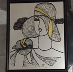 Retro style frame mirror new