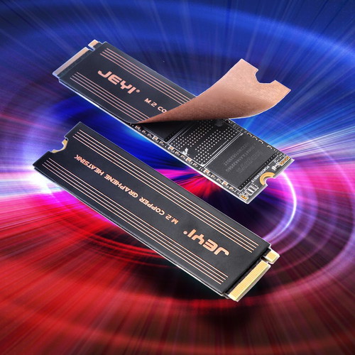 JEYI Graphene Heatsink for M.2 SSD 2280, 2-Pack, new