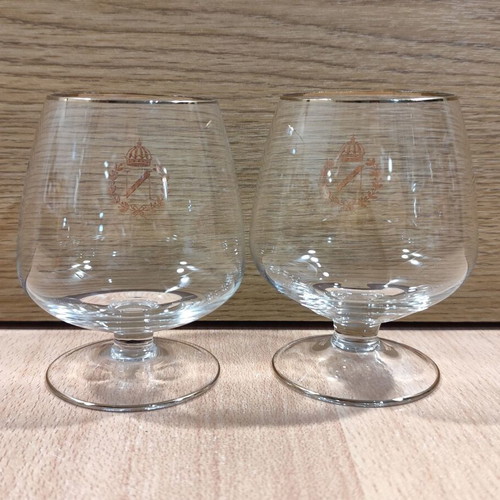 Napoleon Cognac set of two vintage promotional glasses like new