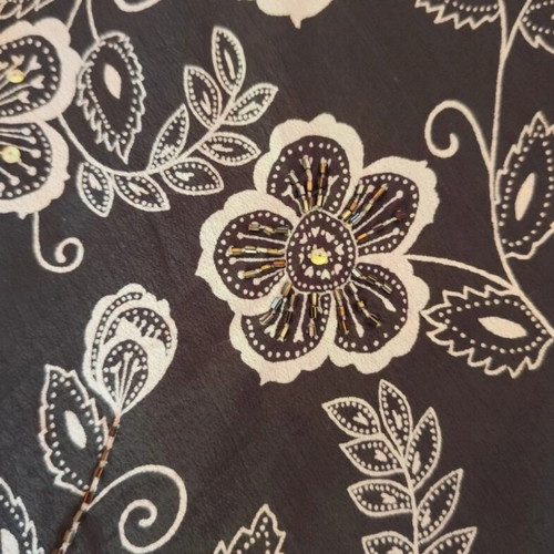 Joie silk embroidered dress S/M new, black and white