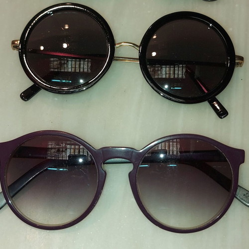 Round sunglasses used, pack of 6, multicolor