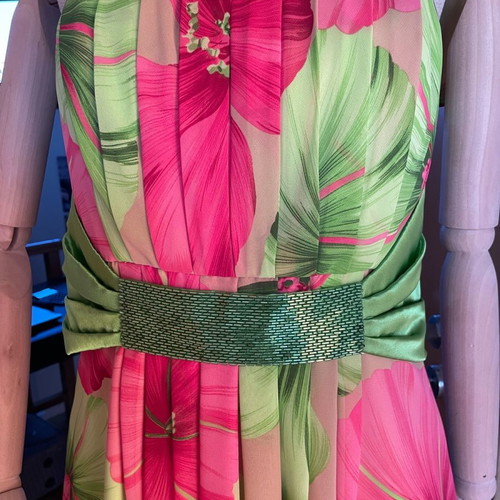 Cocktail dress Carlo Pignatelli new, strapless floral, size 46