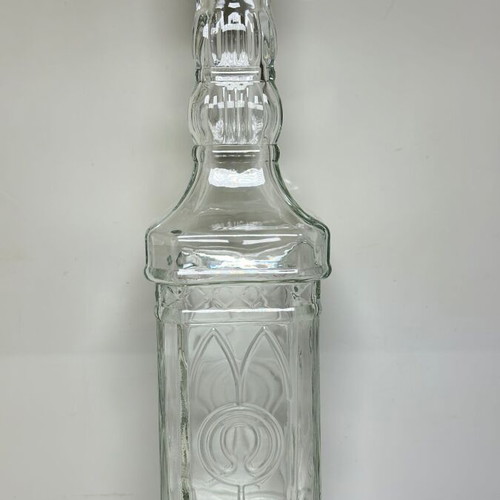 Glass decorative bottle for drinks or liqueur