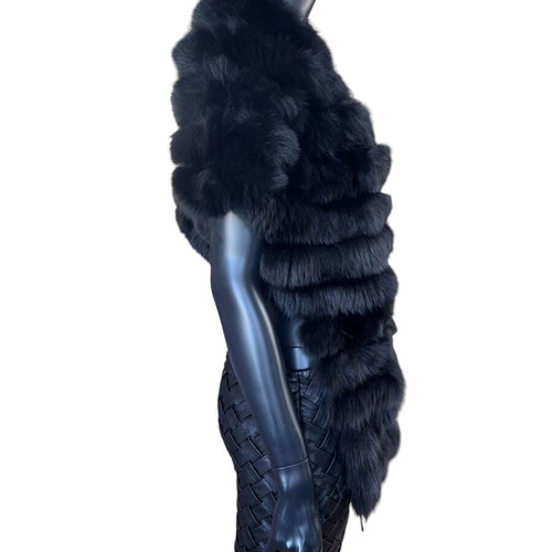 Takeshy Kurosawa black real fur vest like new