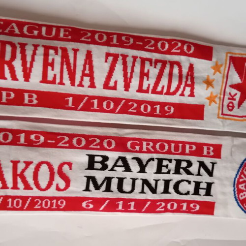 Olympiakos collectible double-sided Champions League 2019 scarf