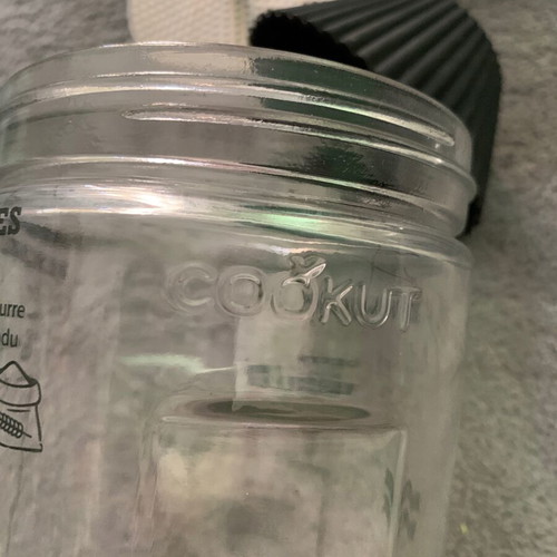 Glass dough shaker for crepes, muffins, pancakes with accessories