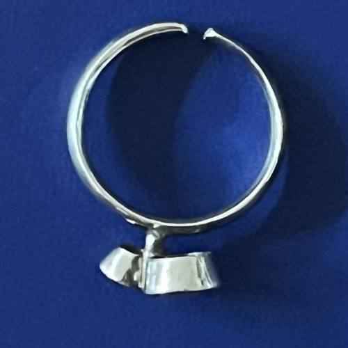 Silver ring 925 with two purple stones like new