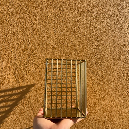 Decorative metal holder gold color, new