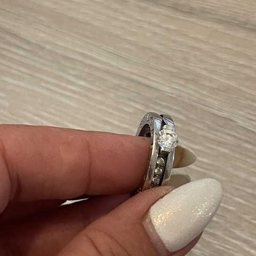 Silver 925 rotating ring used, size 54