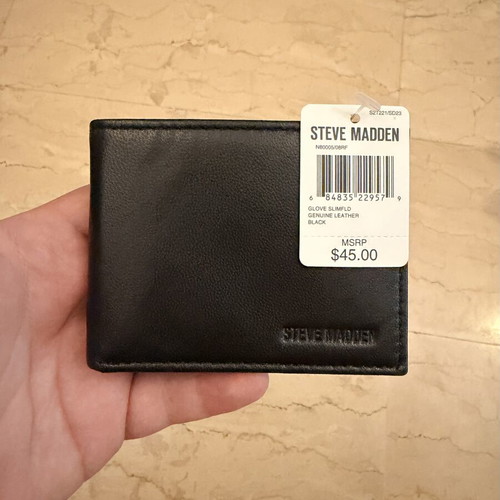 Steve Madden men's wallet, black