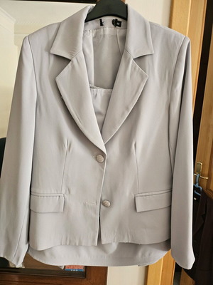 Women's suit like new, soft sky blue