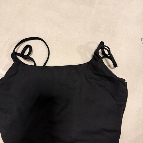 Black top with padding, size XS