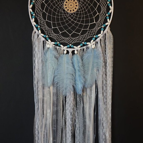 Dreamcatcher 27 new with cotton, wooden and acrylic beads