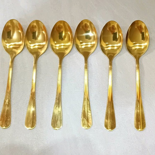 Soup spoons new, pack of 6, gold