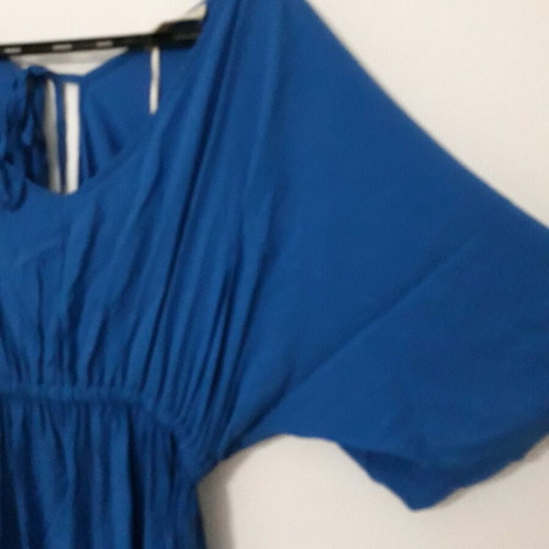 Plus Size φόρεμα μπλέ γυναικείο XXL καινούργιο, μακρύ με λάστιχο στη μέση