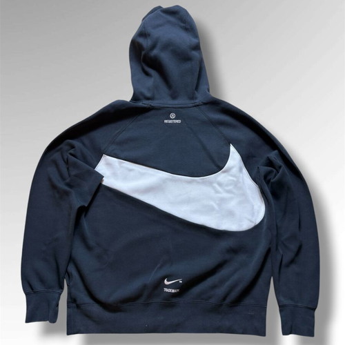 Nike Big Swoosh hoodie Large black and white like new