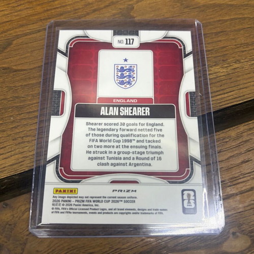 2026 Prizm FIFA World Cup Silver Wave Prizm #117 Alan Shearer card new