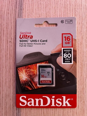 SanDisk Ultra Lite SDHC 16GB Class 10 UHS-I card sealed