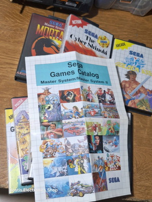 SEGA Master System Πακέτο 8 Αυθεντικών Παιχνιδιών και συλλεκτικό φυλαδιο – Με manuals