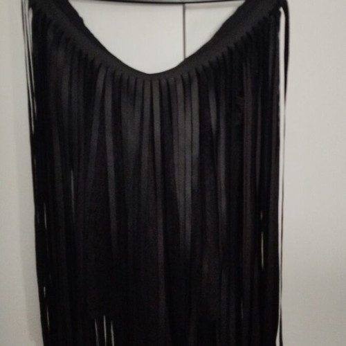 Black bodysuit with fringes, Bulgarian designer brand, size M-L