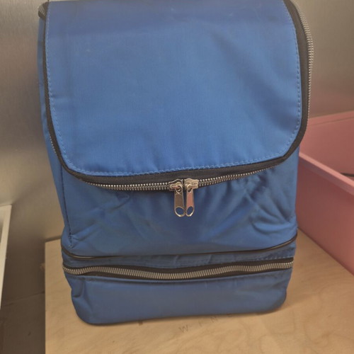 Insulated Cooler Bag 2-Compartment Blue like new, portable 35x25x15 cm