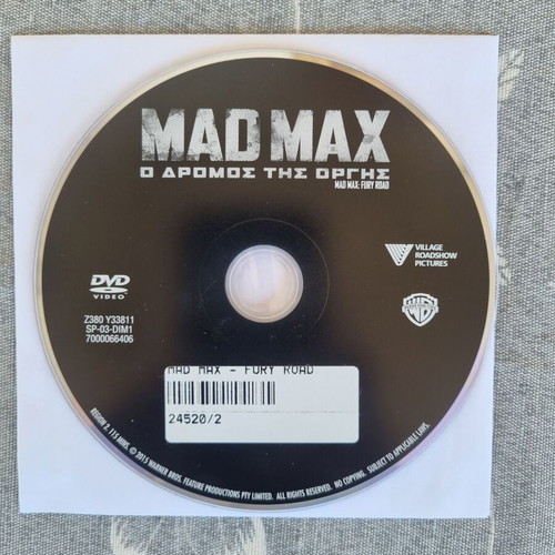 Mad Max: Fury Road DVD like new, subbed