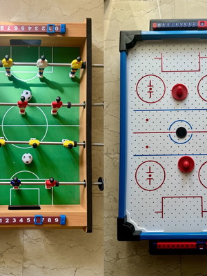 Children's Foosball Table and Hockey Game Set like new