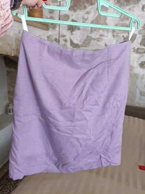 Handmade checked skirt like new, pink and purple, size S/M