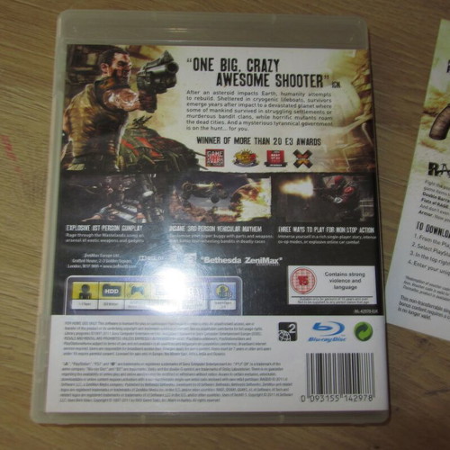 RAGE Anarchy Edition Sony PS3 like new