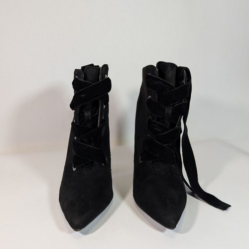 GoGo Shoes Suede Ankle Boots with High Heel like new, size 37, black