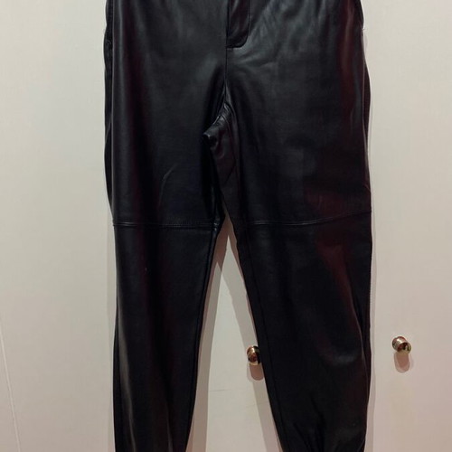 Leather pants used, black, Bershka, size XS