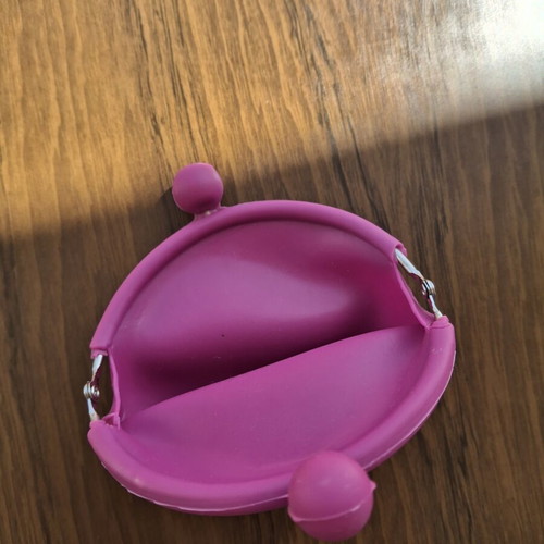 Pink plastic wallet
