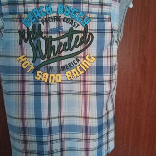 Benetton Boys' Sleeveless Shirt Size 128 cm Like New Blue