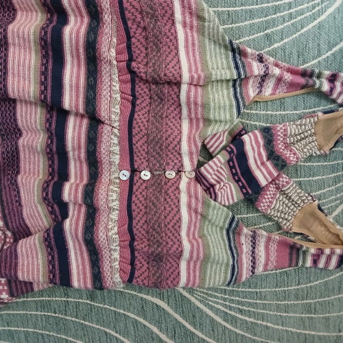 Fabric long colorful dress like new, size S