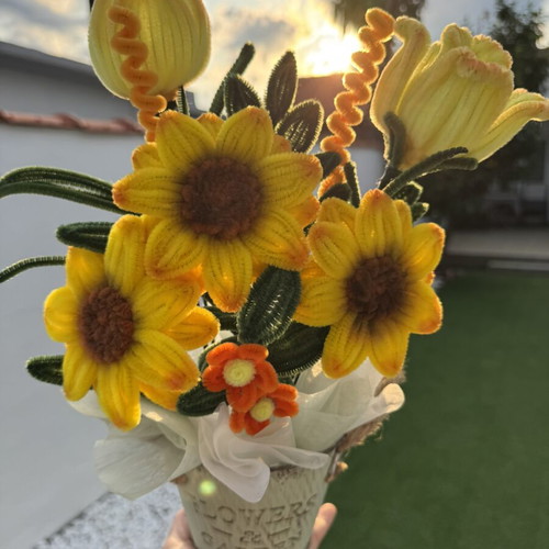 Chenille Handmade Flower new
