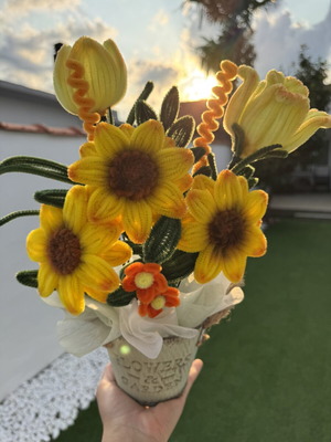 Chenille Handmade Flower new