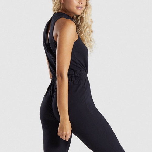 Gymshark women's jumpsuit used, size M, black