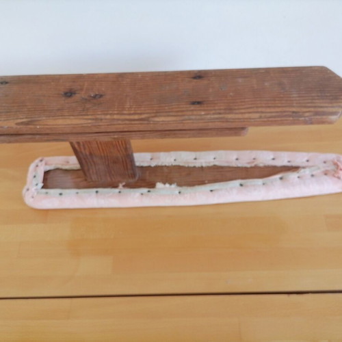 Wooden vintage sleeve ironing board used, 57x10 cm surface