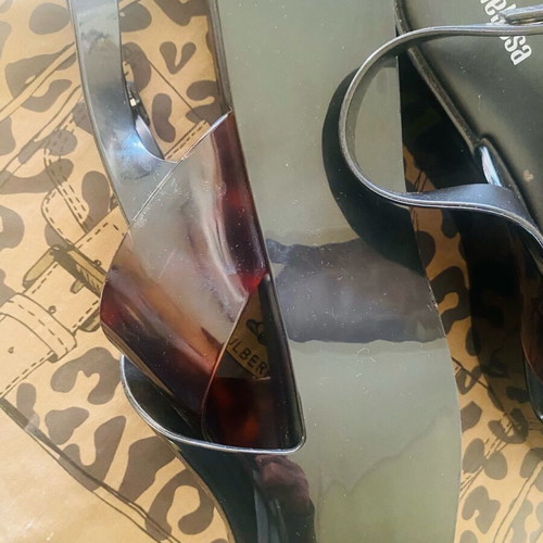 Melissa platform sandals brown tortoise like new, size 39