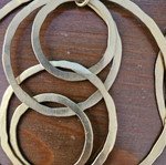Hammered earrings gold color like new