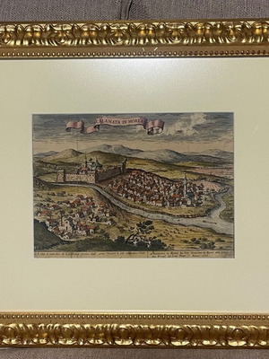Γκραβούρα Καλαμάτας 1685 μεταχειρισμένη, βενετική κατάληψη Μοροζίνη
