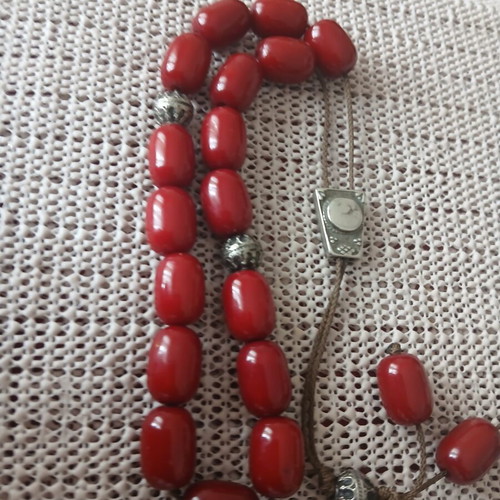 Old bakelite komboloi, 30 cm, 35 grams, 22 beads