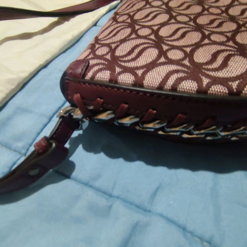 Stella McCartney Burgundy Frayme Medium shoulder bag new