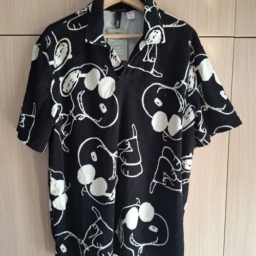 H&M x Peanuts Joe Cool Snoopy Polo Shirt XL brand new