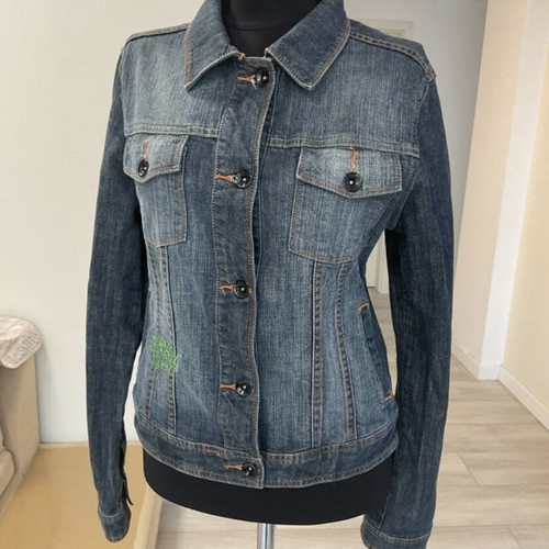 Hardy denim jacket Christian Audigier 'Love Kills Slowly' rhinestone design