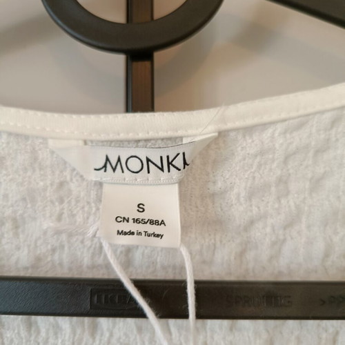 Monki crop top shirt new, white, size S