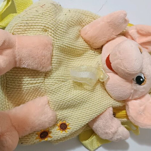 Children's Piglet Bag like new, yellow and orange